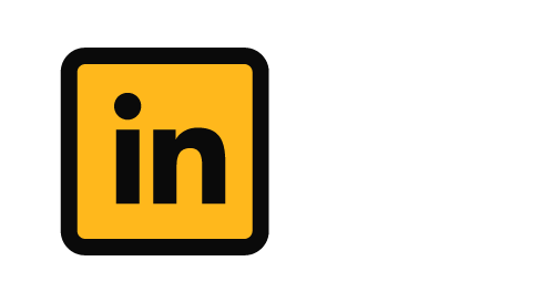 LinkedIn-Icon in schwarz-gelb