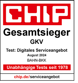 CHIP-Siegel  „Gesamtsieger gesetzliche Krankenversicherer“ digitales Versorgungsangebot