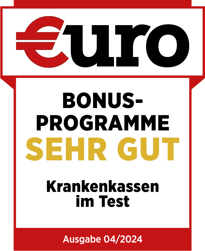 Siegel der Zeitschrift Euro für die Bonusprogramme der BAHN-BKK